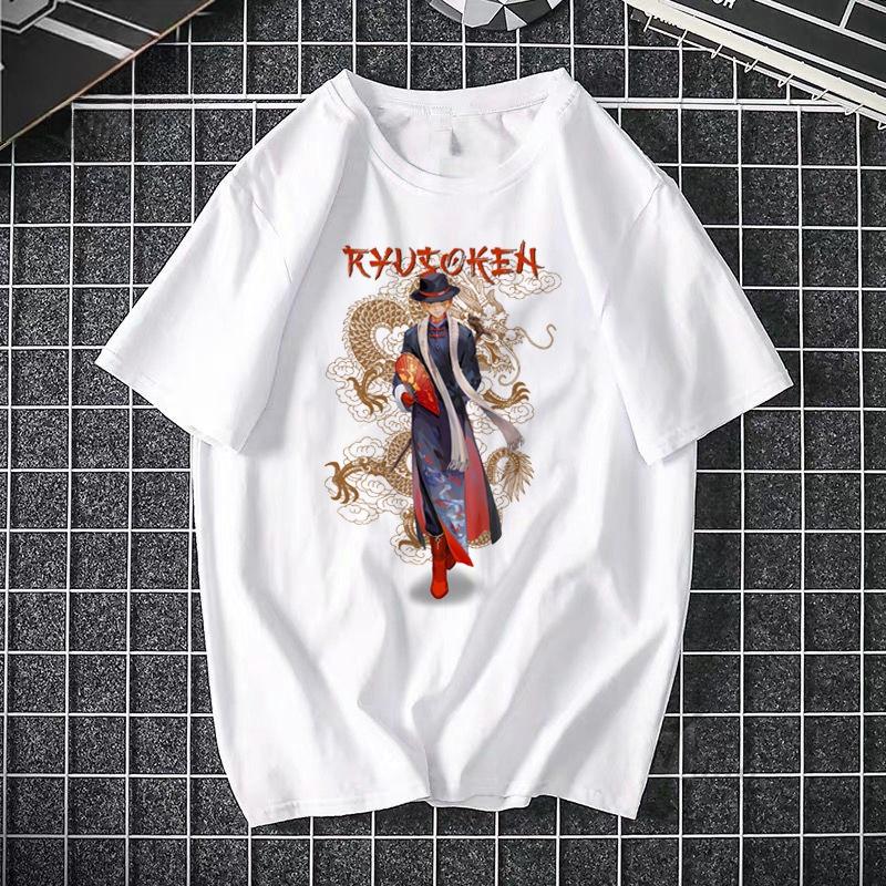 ONE PIECE Pirate King Luffy Fourth Grade Printed T-shirt Thin Top Short Sleeve Anime  Tshirt
