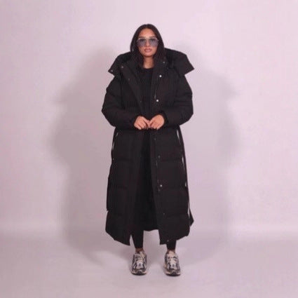 Mid to long warm jacket for winter women