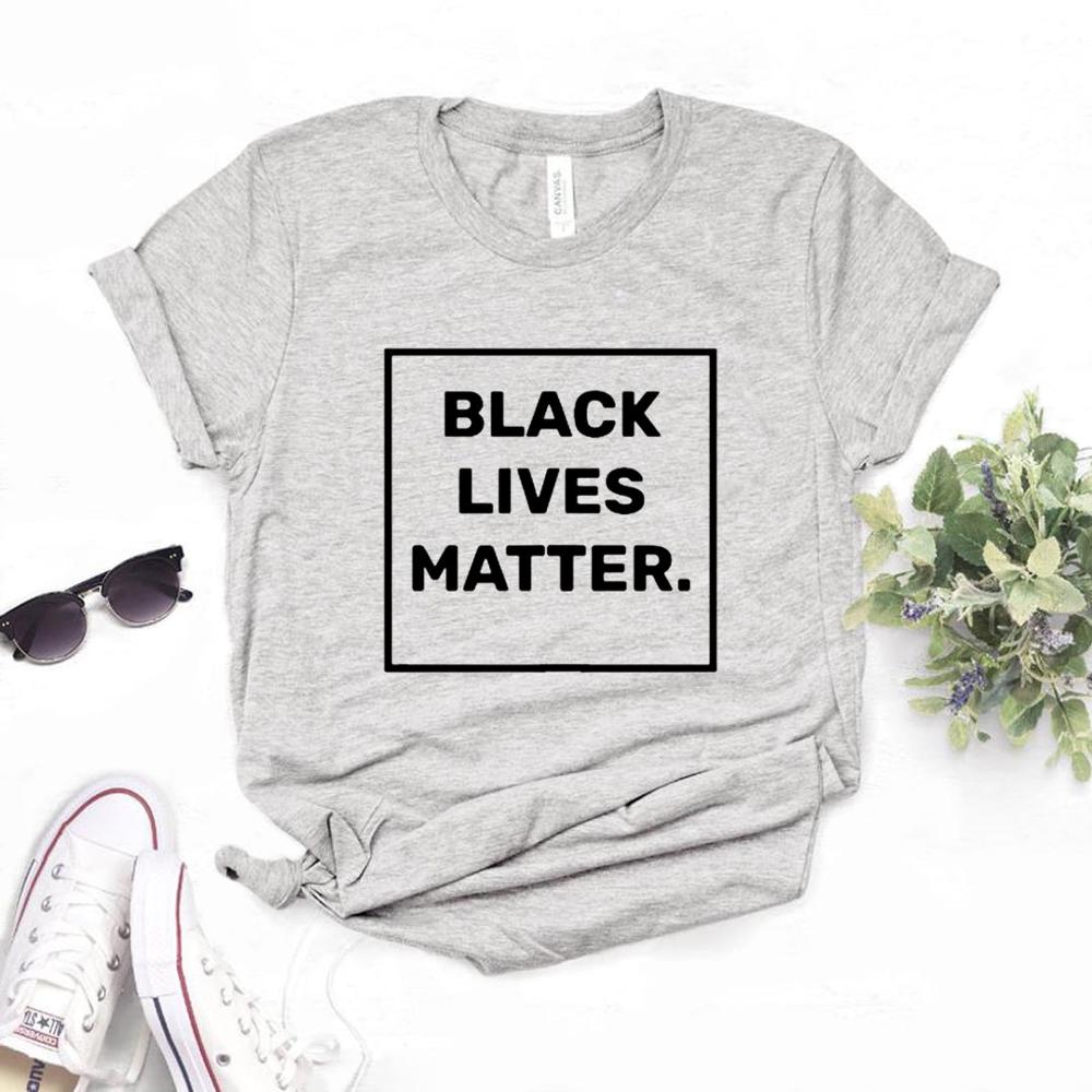 Black Lives Matter square Women Tshirts Cotton Casual Funny T Shirt