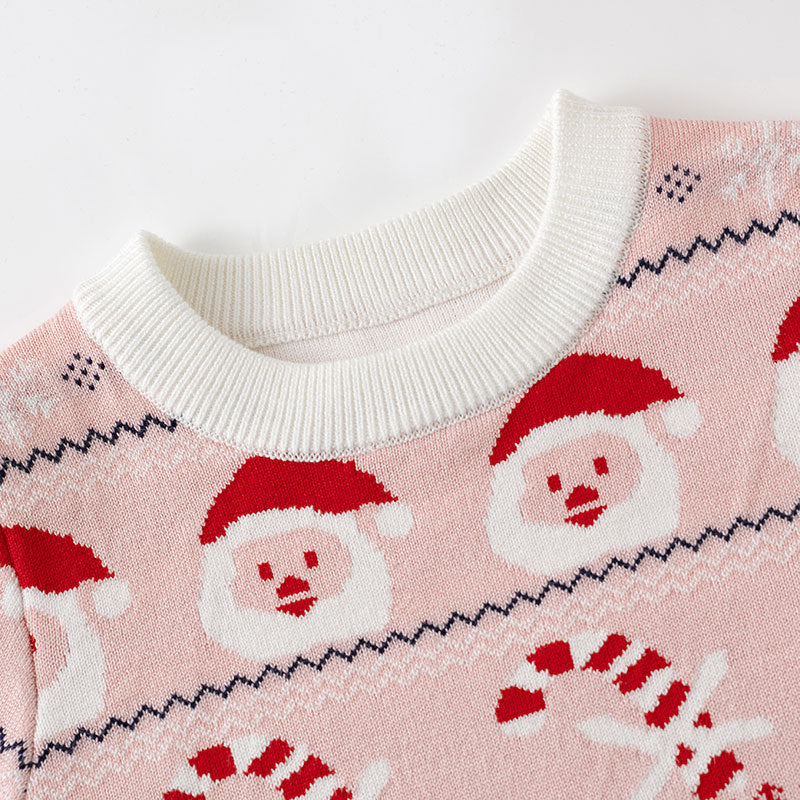 Santa Claus baby base knitted sweater children's pullover sweater