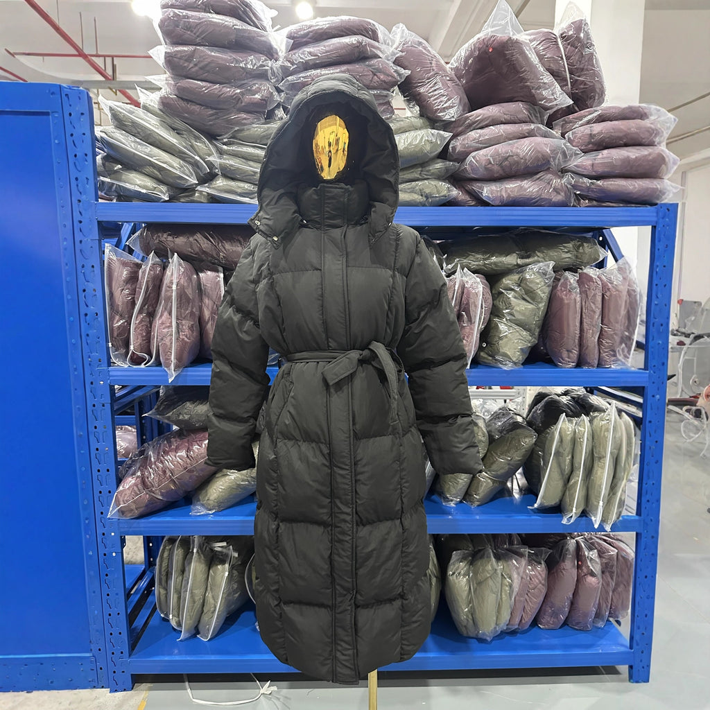 Mid to long warm jacket for winter women