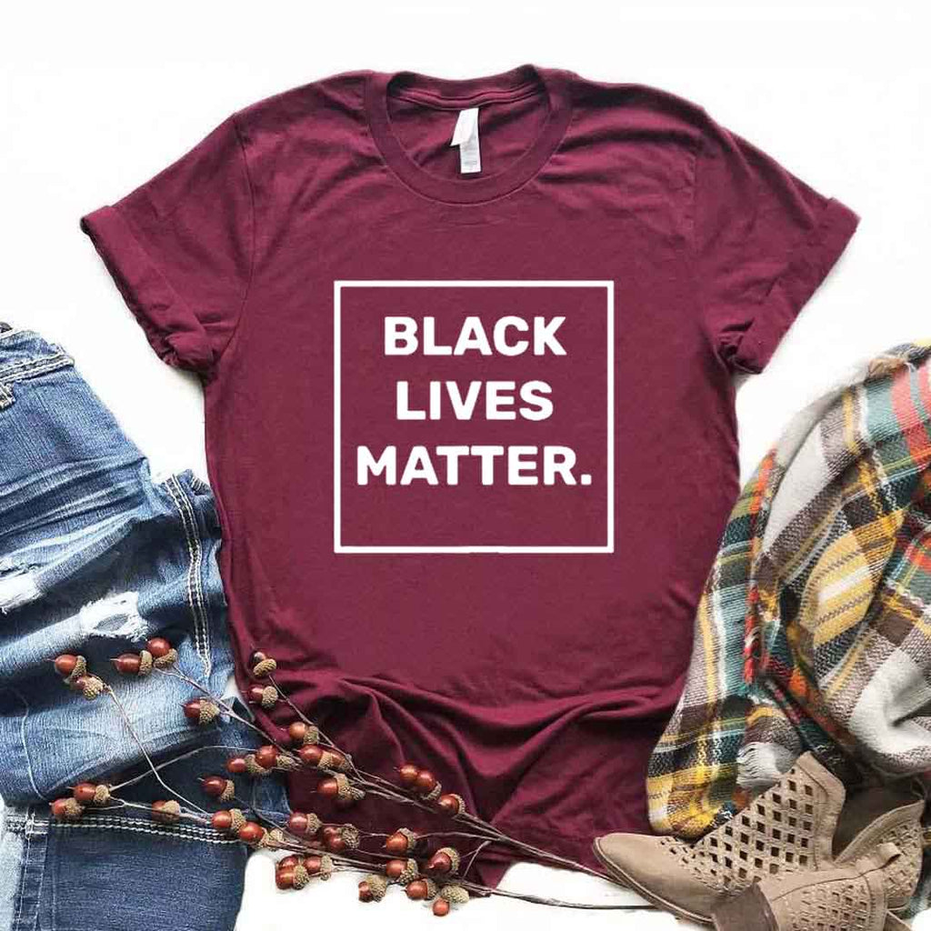 Black Lives Matter square Women Tshirts Cotton Casual Funny T Shirt