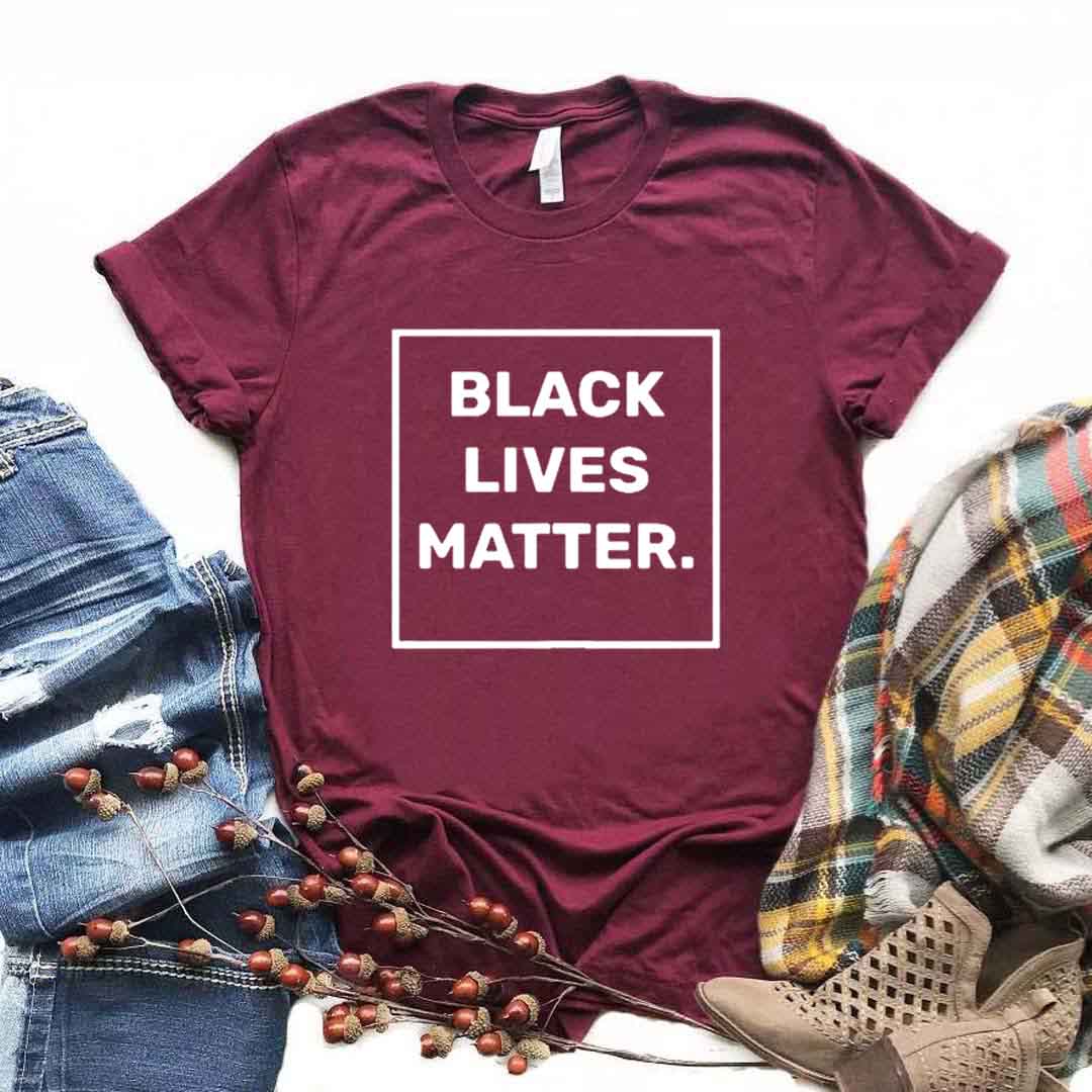 Black Lives Matter square Women Tshirts Cotton Casual Funny T Shirt