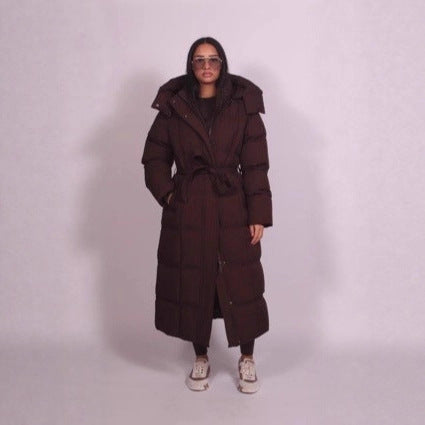 Mid to long warm jacket for winter women