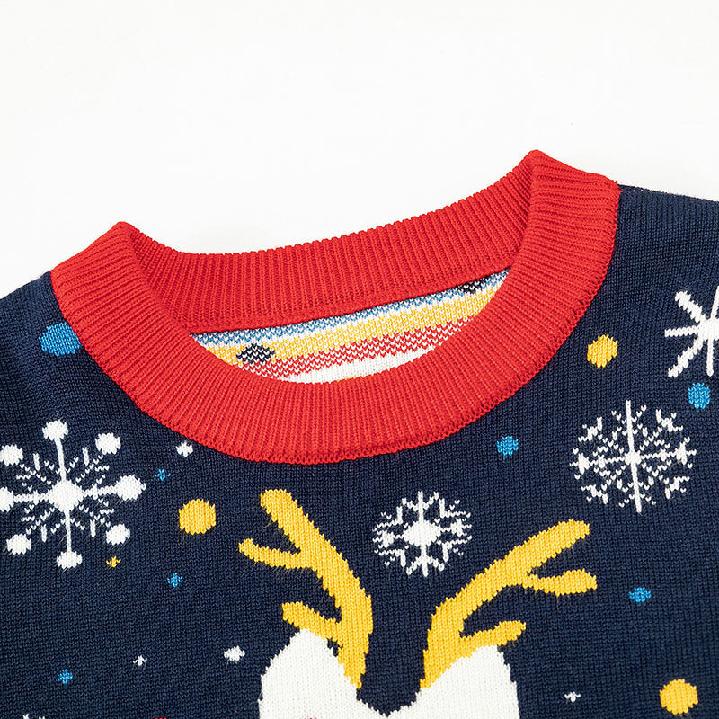 Snowflake cartoon sweater baby base pullover knitted sweater