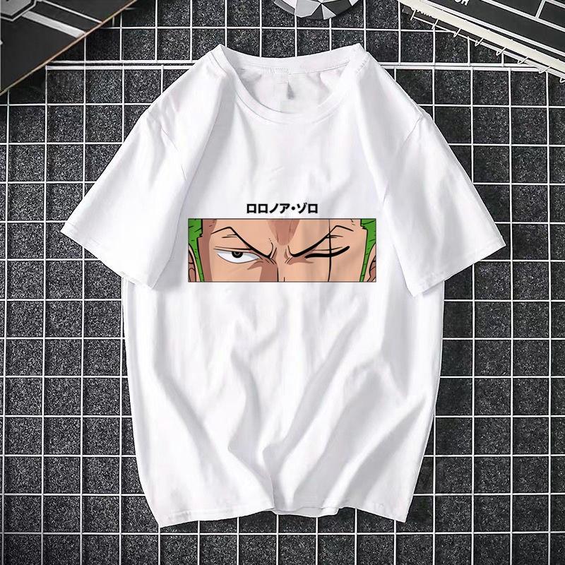 ONE PIECE Pirate King Luffy Fourth Grade Printed T-shirt Thin Top Short Sleeve Anime  Tshirt