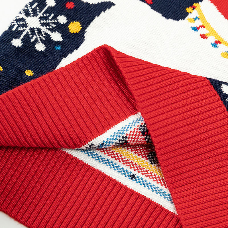 Snowflake cartoon sweater baby base pullover knitted sweater