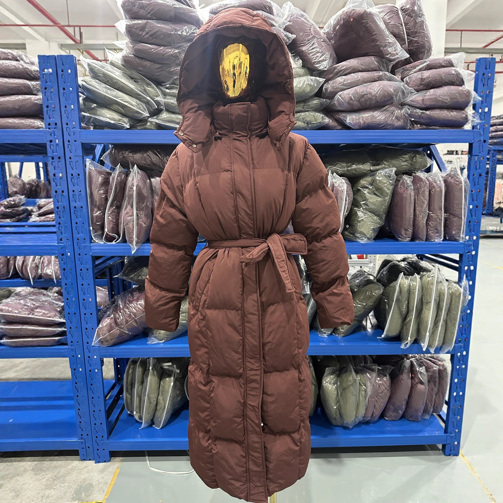 Mid to long warm jacket for winter women