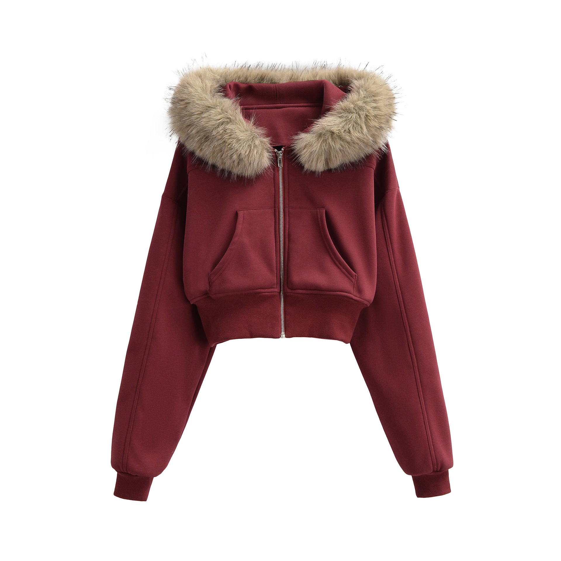 Warm zipper sweatshirt jacket