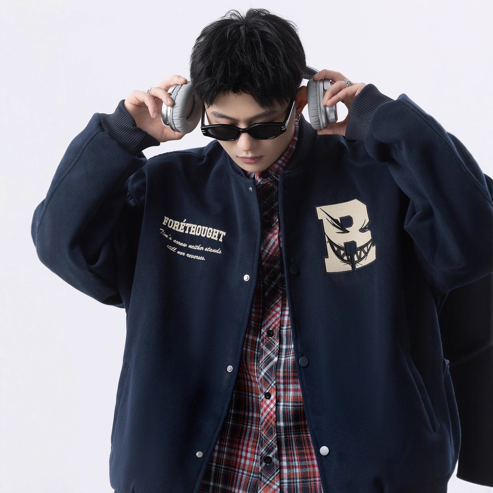 Street Style Letter Print Baseball Jacket for Men and Women Autumn/Winter Trendy Youth Casual Sports Jacket Top