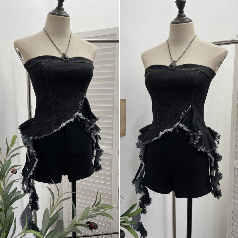 Irregular Hem Crop Top