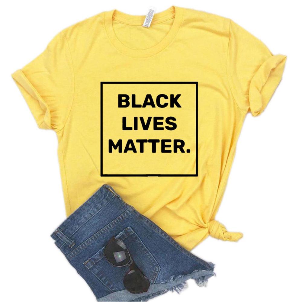 Black Lives Matter square Women Tshirts Cotton Casual Funny T Shirt