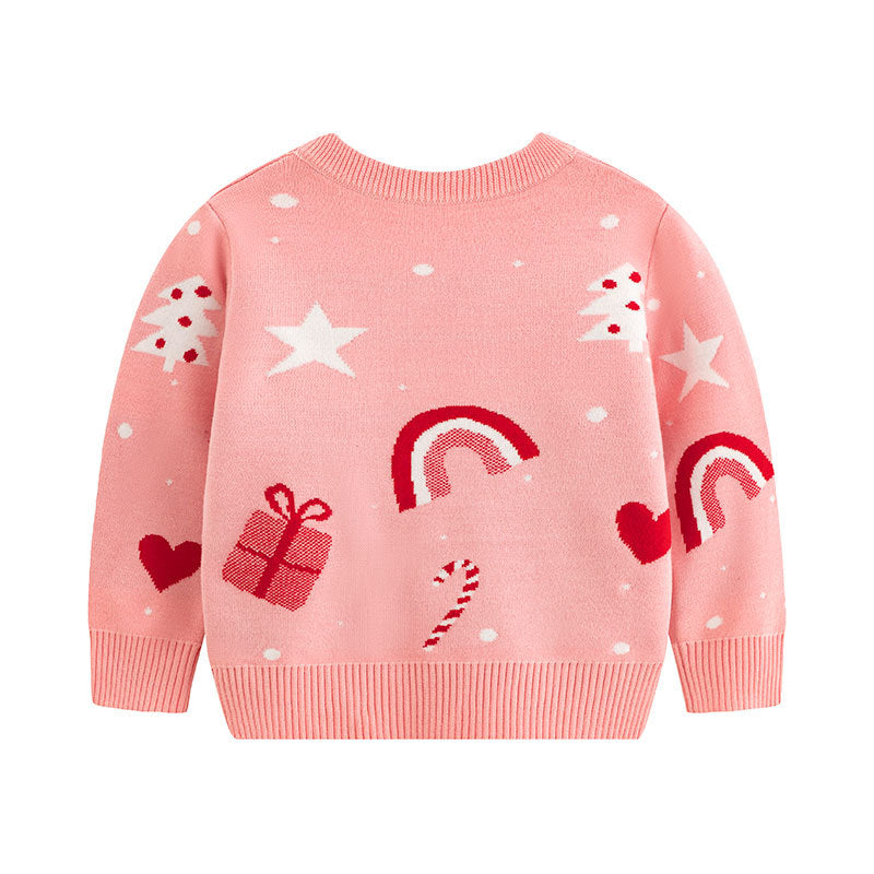 Girl Baby Undercover Children's Christmas Cartoon Sweater