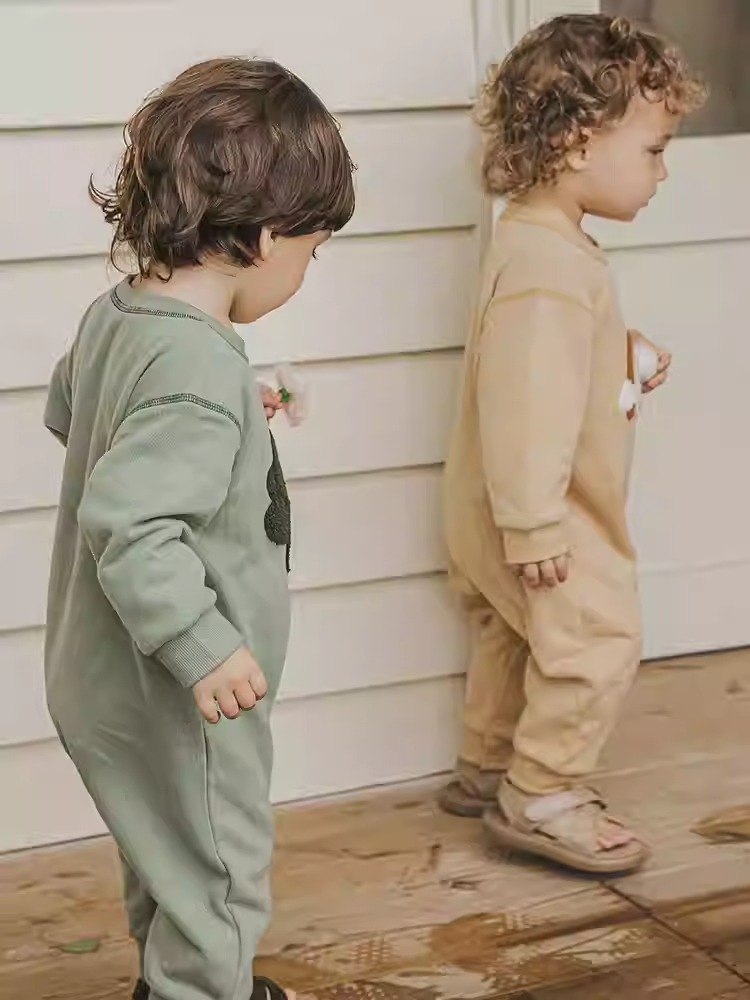 Fleece jumpsuit cute baby boy and girl clothes climbing clothes outdoor warm clothes