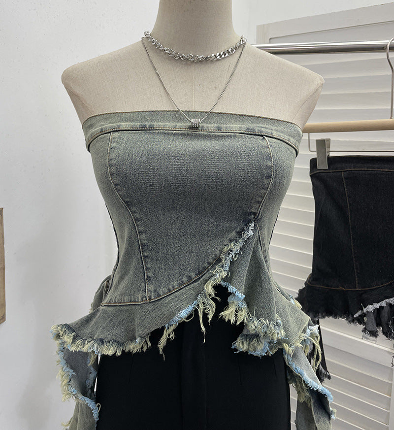 Irregular Hem Crop Top