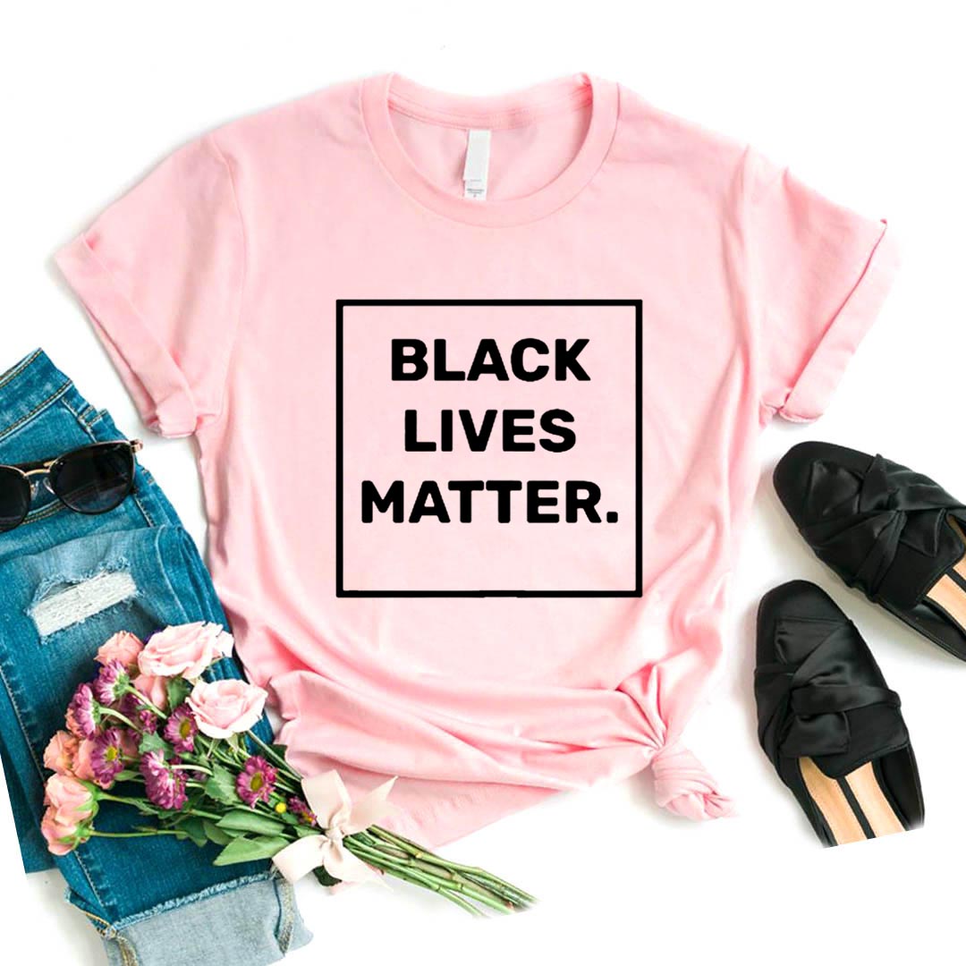 Black Lives Matter square Women Tshirts Cotton Casual Funny T Shirt