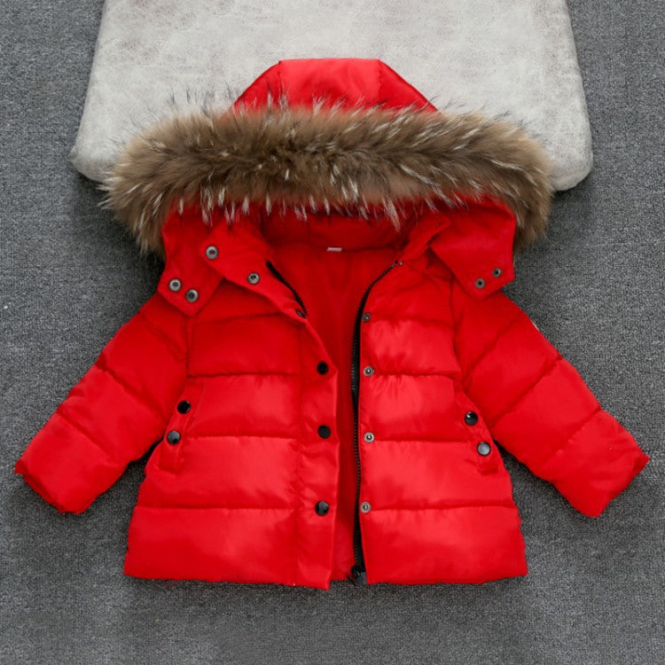 Children's thick cotton jacket down cotton collar cotton jacket