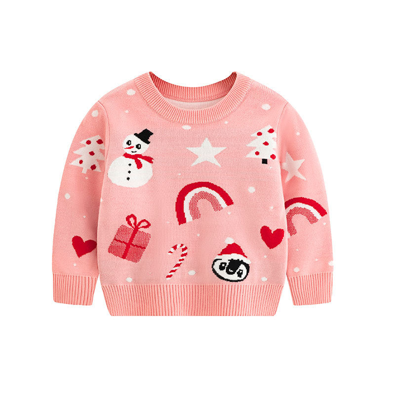 Girl Baby Undercover Children's Christmas Cartoon Sweater